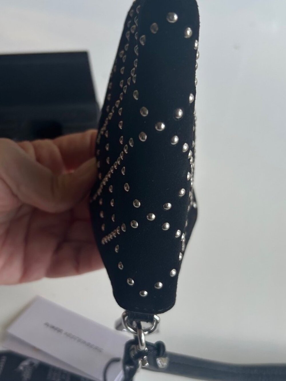AIMEE KESTENBERG Black Suede Studded Ava Wristlet Wallet NWT - Picture 6 of 11